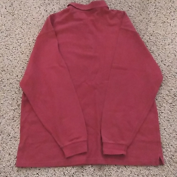 Vintage Gap Factory Store Men's Long Sleeve Medium Red Polo Shirt Sz Xlarge - Picture 2 of 3